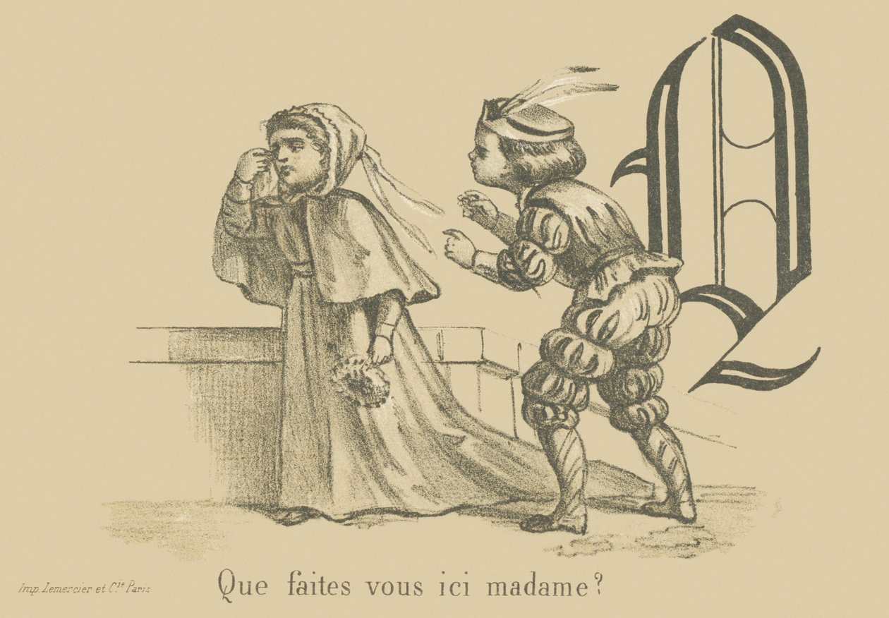 P: O que você está fazendo aqui, senhora de French School