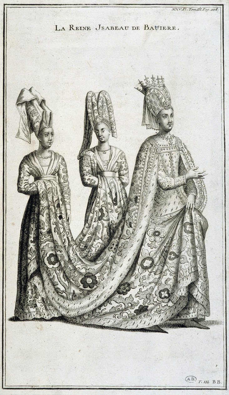 Rainha Isabeau (Isabella, Elizabeth) da Baviera (1371-1435) de French School