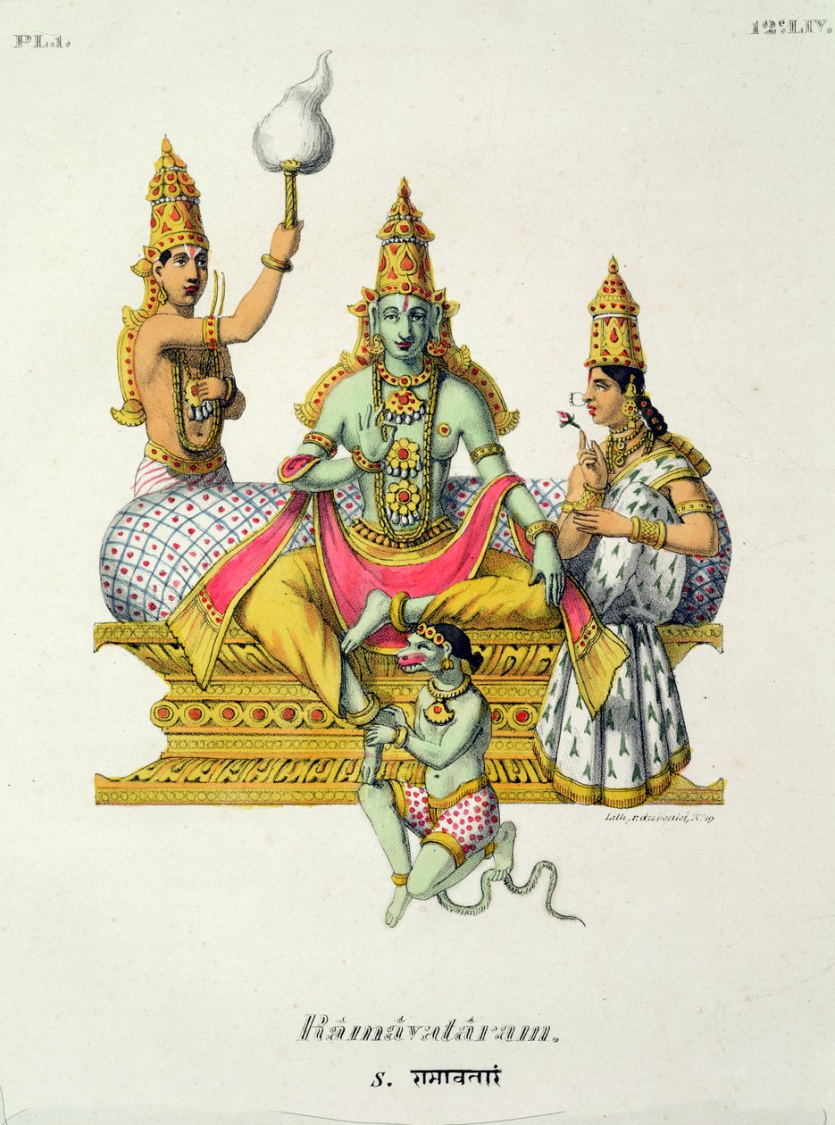 Rama, gravado por du Bouisi de French School
