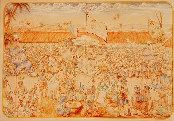 Recepção dada pelo Rei de Dahomey para os Enviados Franceses de French School