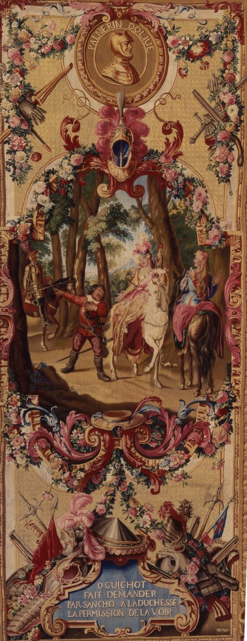 Tapeçaria de Regence Gobelins com a história de Dom Quixote, 1717-18 de French School