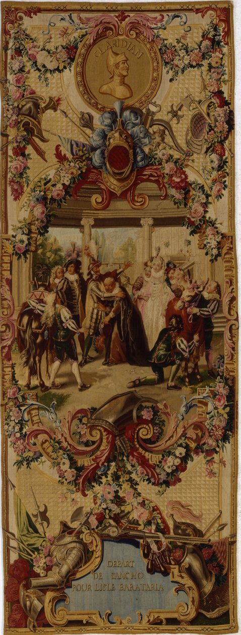 Tapeçaria de Regence Gobelins com a história de Dom Quixote, 1717-18 de French School