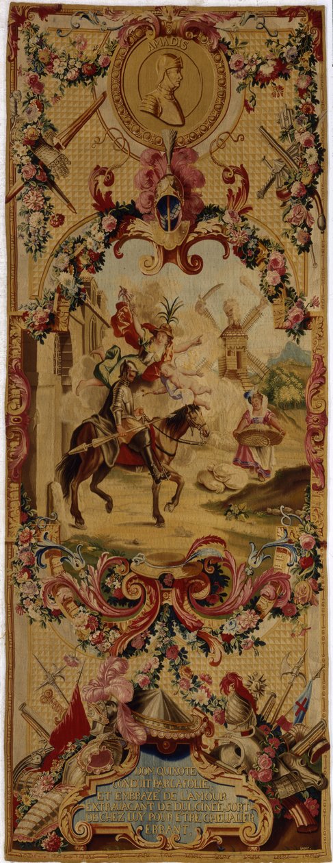 Tapeçaria de Regence Gobelins com a história de Dom Quixote, 1717-18 de French School