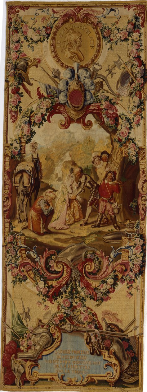 Tapeçaria de Regence Gobelins com a história de Dom Quixote, 1717-18 de French School