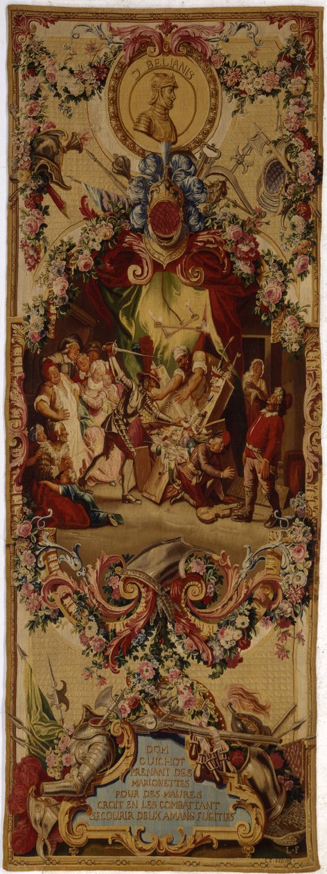 Tapeçaria de Regence Gobelins com a história de Dom Quixote, 1717-18 de French School