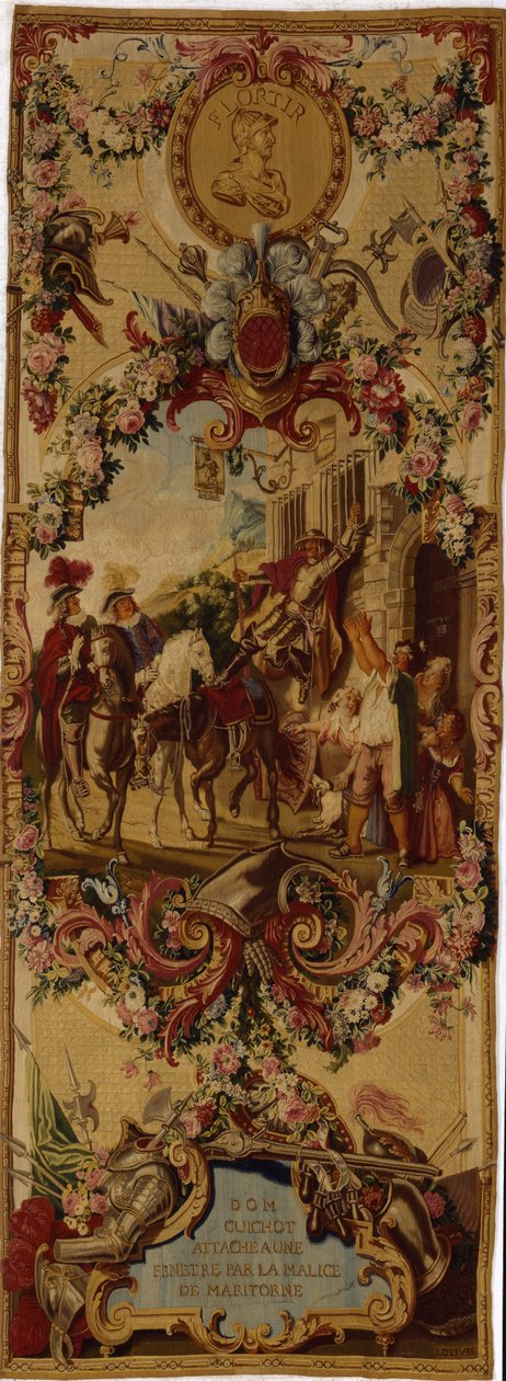 Tapeçaria de Regence Gobelins com a história de Dom Quixote, 1717-18 de French School