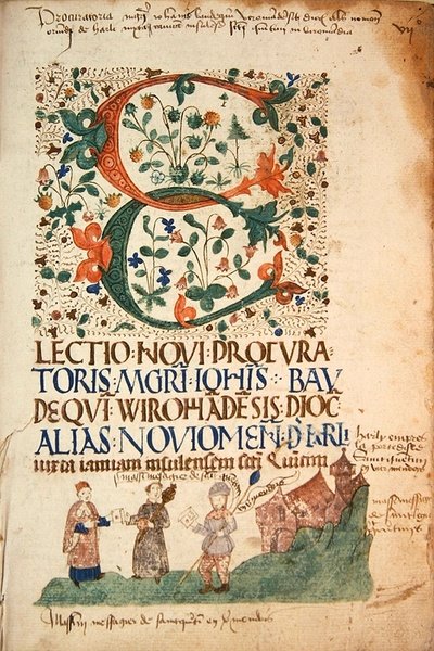 Registro das Deliberações da Nação Picard na Universidade de Paris: Eleição de um Procureur. 1473-83 (vellum) de French School