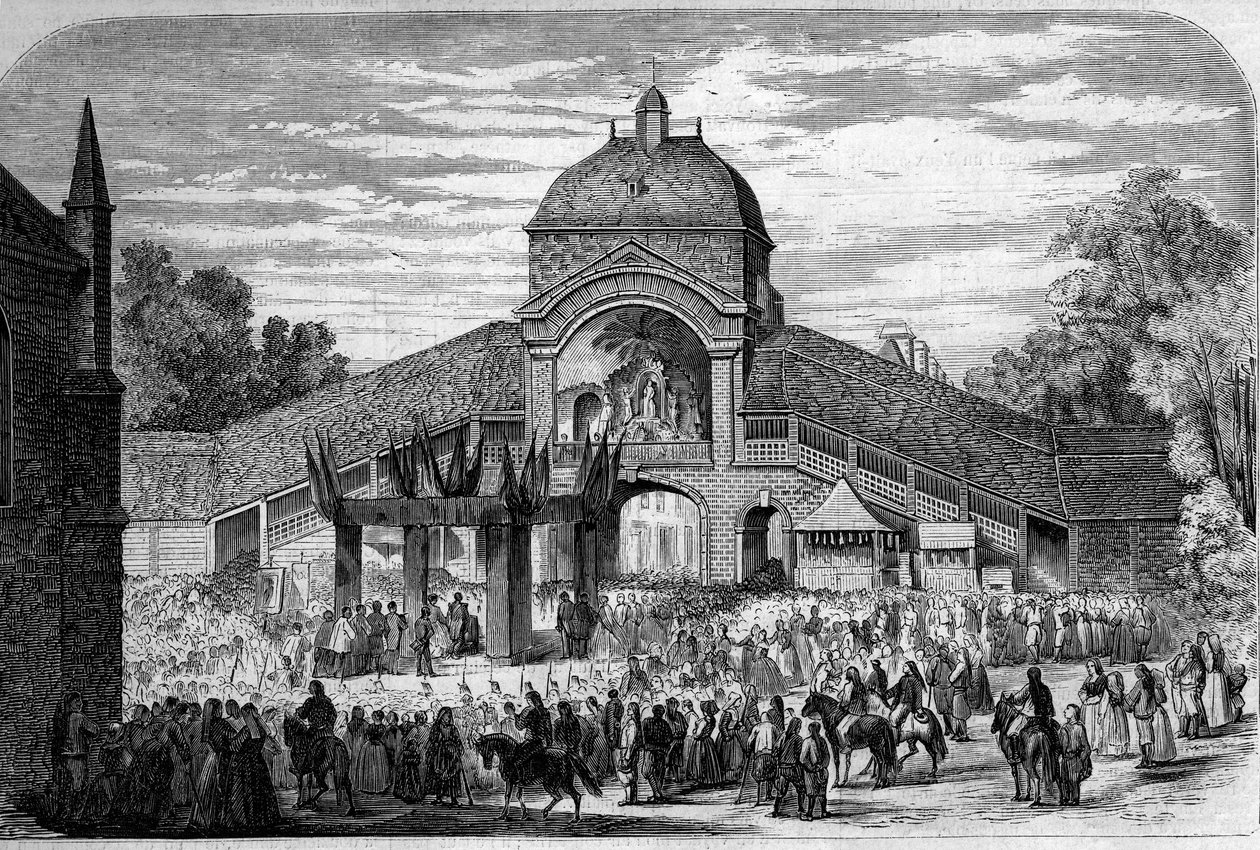Cerimônia Religiosa - 15 de agosto de 1858: Missa da Celebração da Assunção no altar dos Pelerins de Santa Ana d