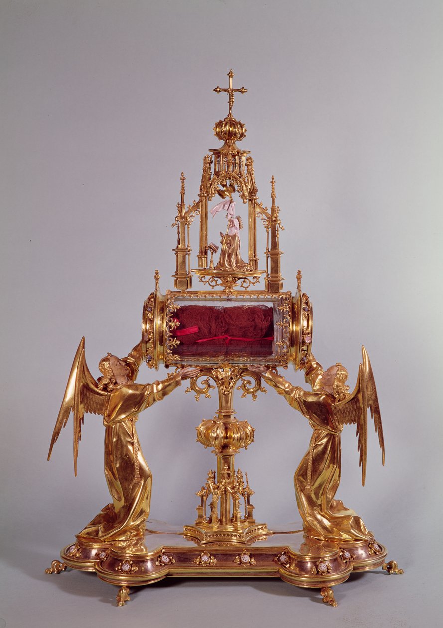 Relicário do Véu de São Aldegonde (ouro) de French School