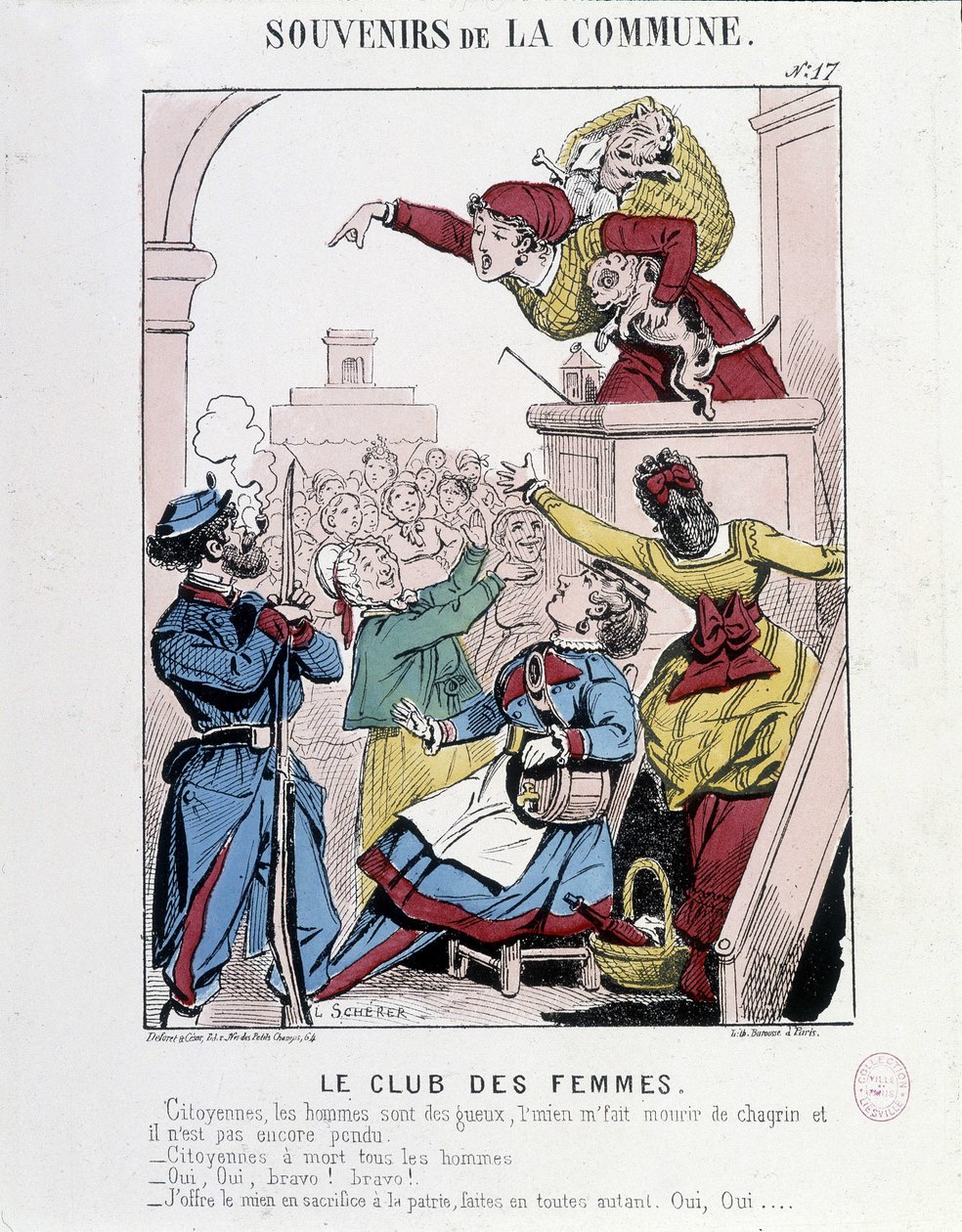 Memória da Comuna: o Clube da Mulher - Caricatura, Musee Carnavalet de French School