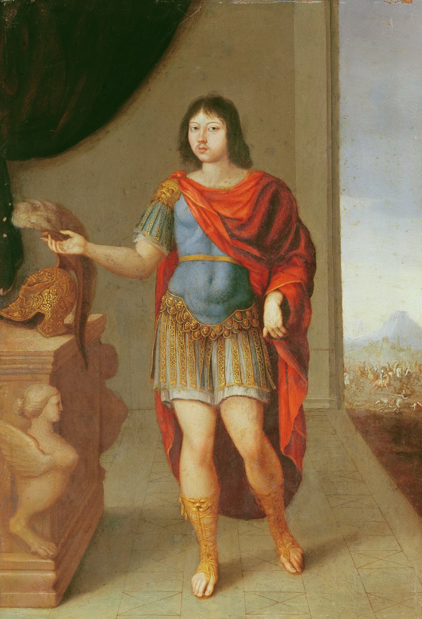 René de Froullay, conde de Tessé vestido como um guerreiro romano de French School
