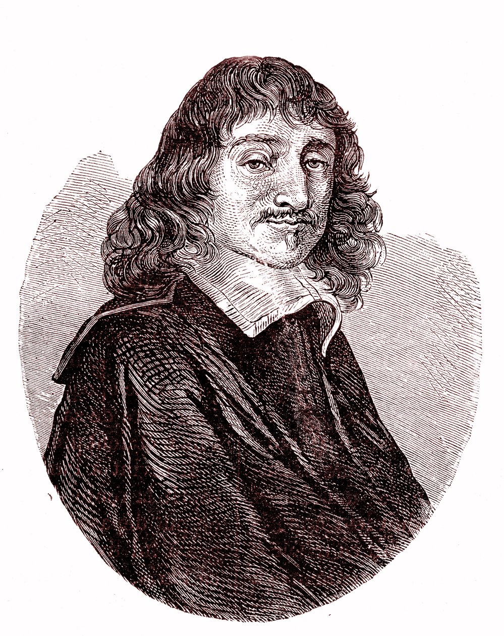 René Descartes, físico, matemático e filósofo francês. 1865 (gravura) de French School