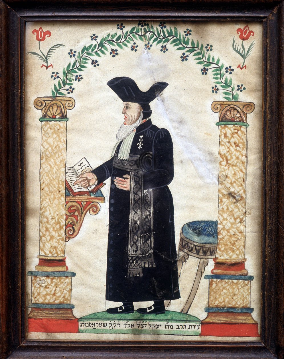 Representação de um rabino (cor litho) de French School