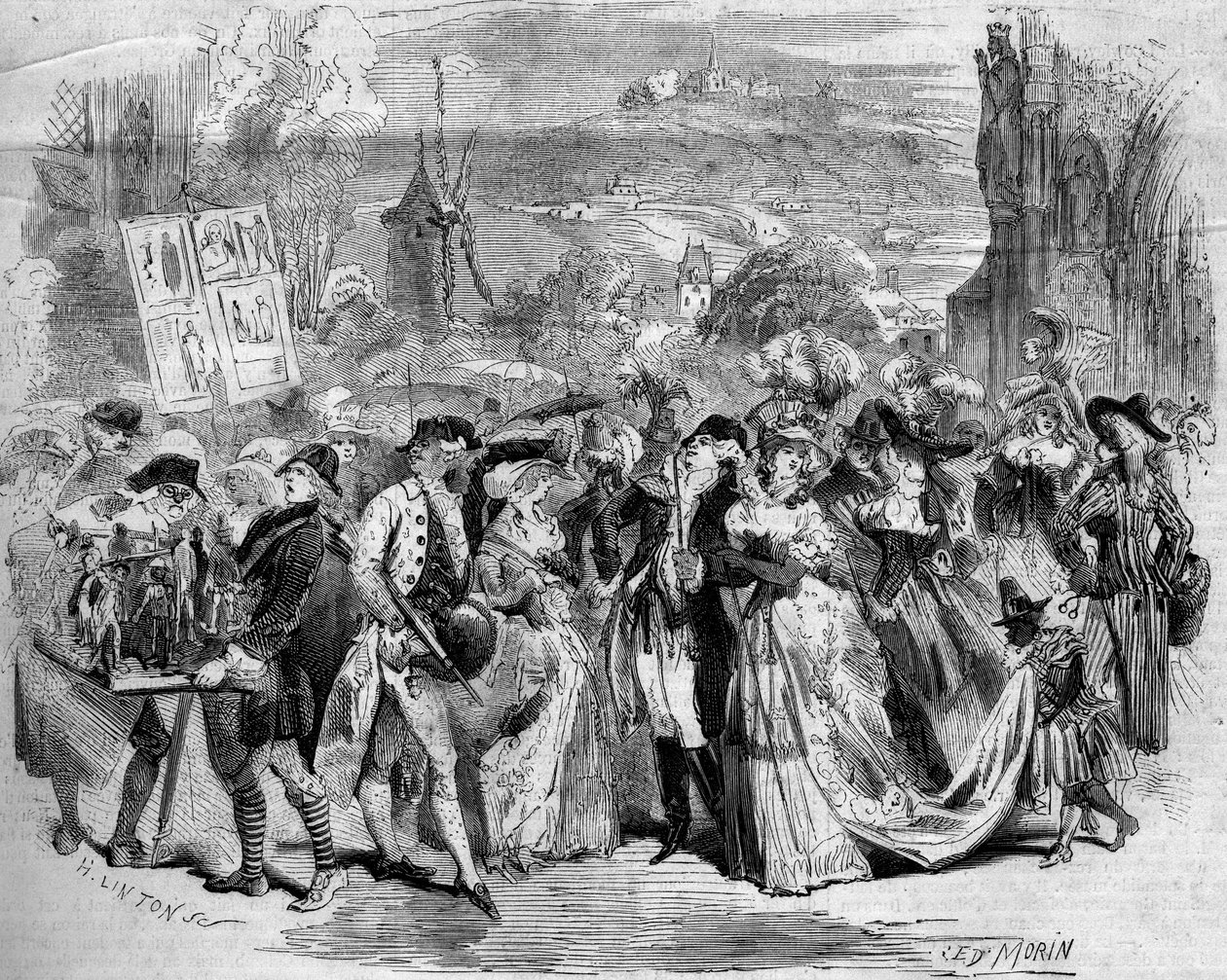 Representação de uma ópera cômica, Paris de French School