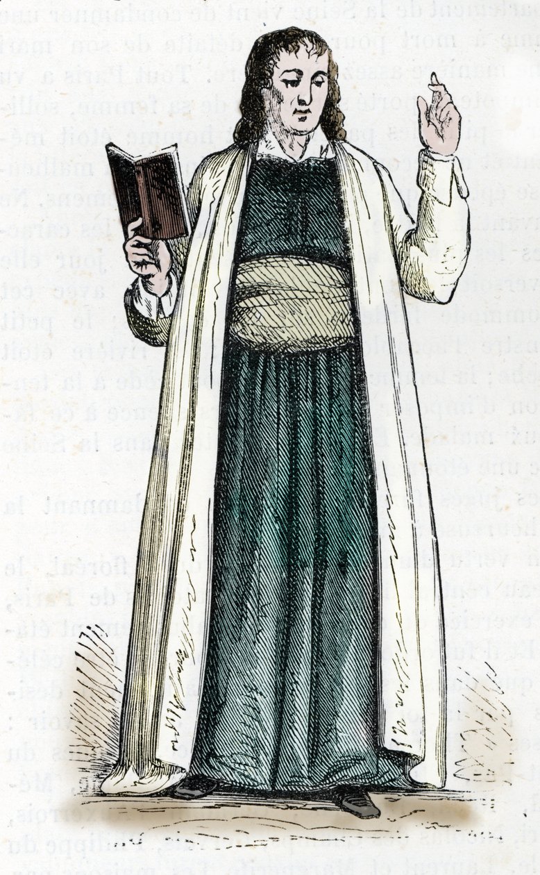 Representação de um padre teofilantropista (gravura a cores) de French School