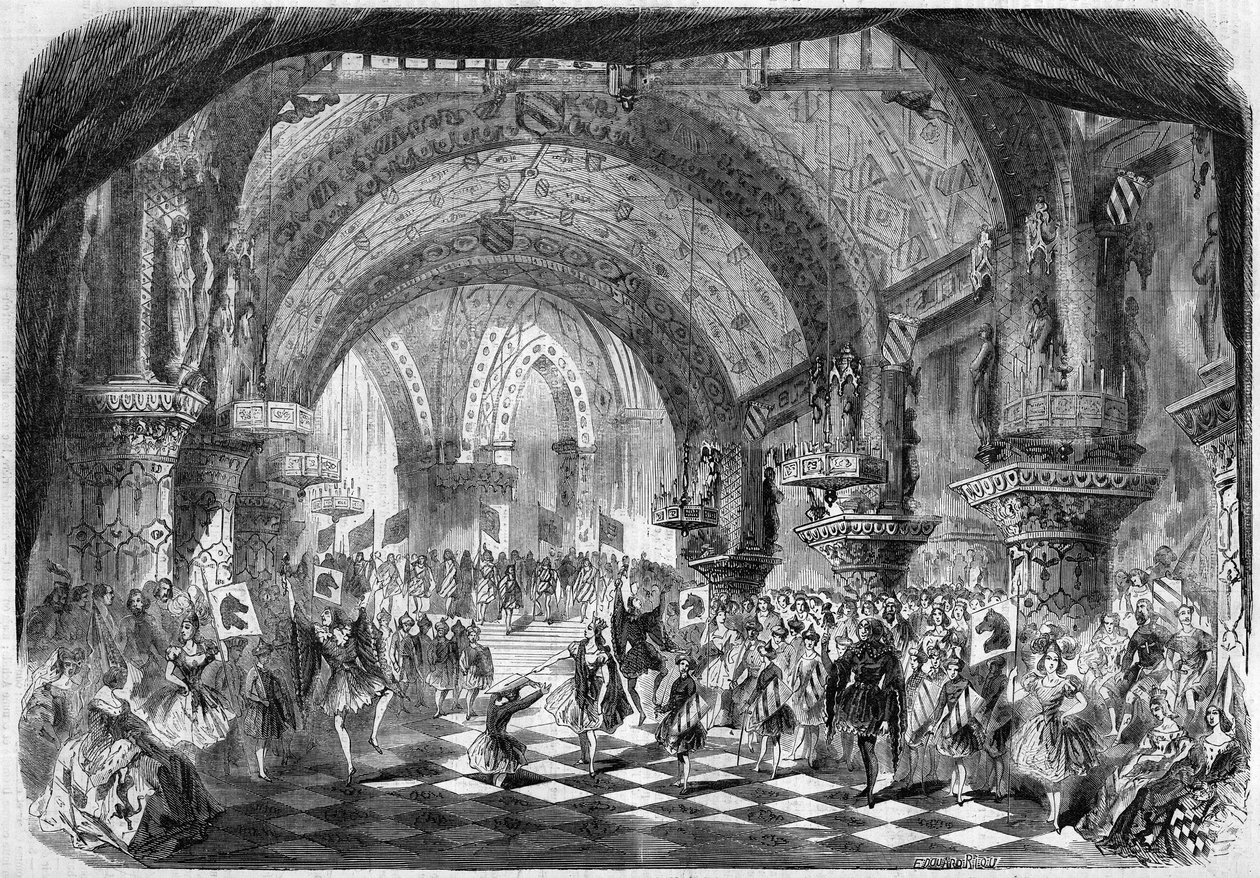 Representação de uma ópera da Academia Imperiale de Musique, Paris de French School