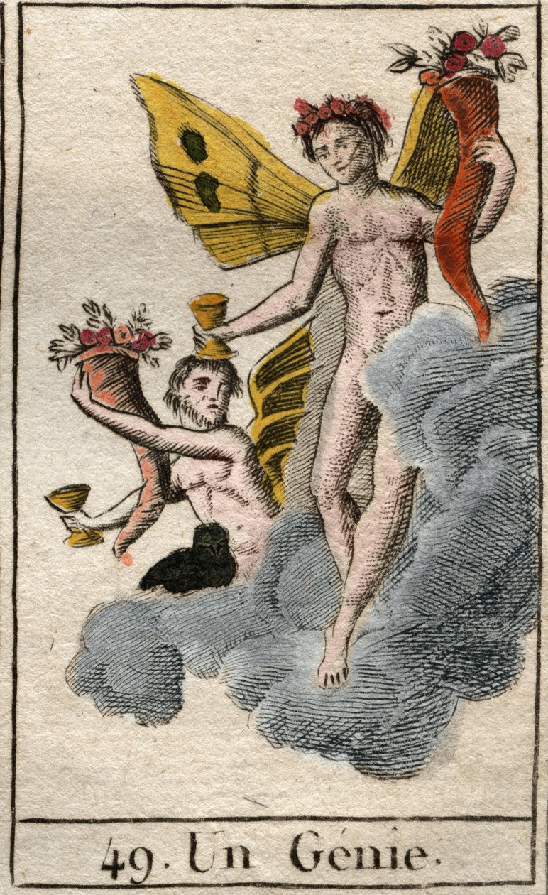Representação do Gênio da Natureza. Da "Mitologia da Juventude" de Pierre Blanchard 1803. de French School