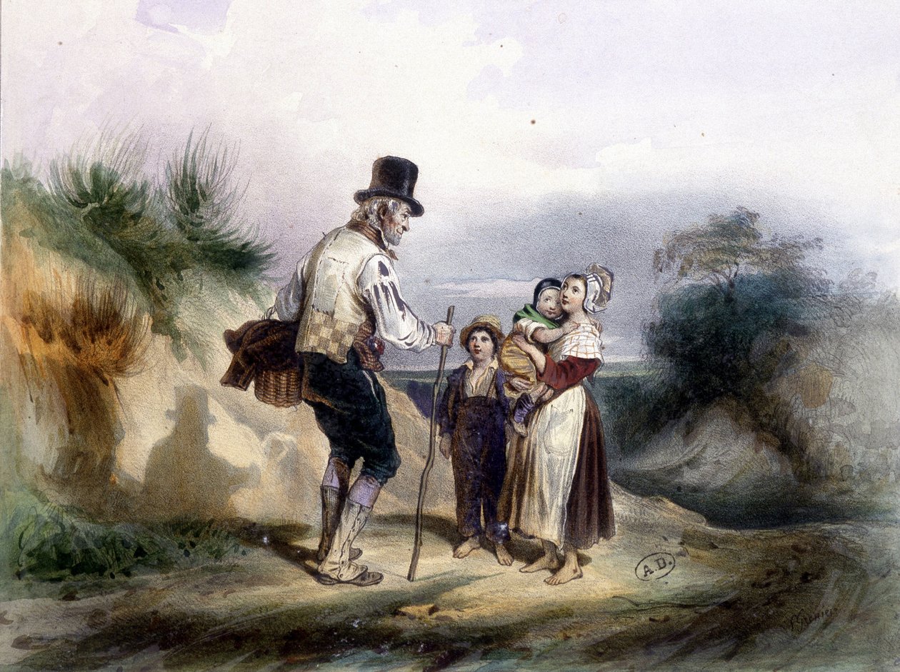 Reprodução de uma pintura de Grenier de French School