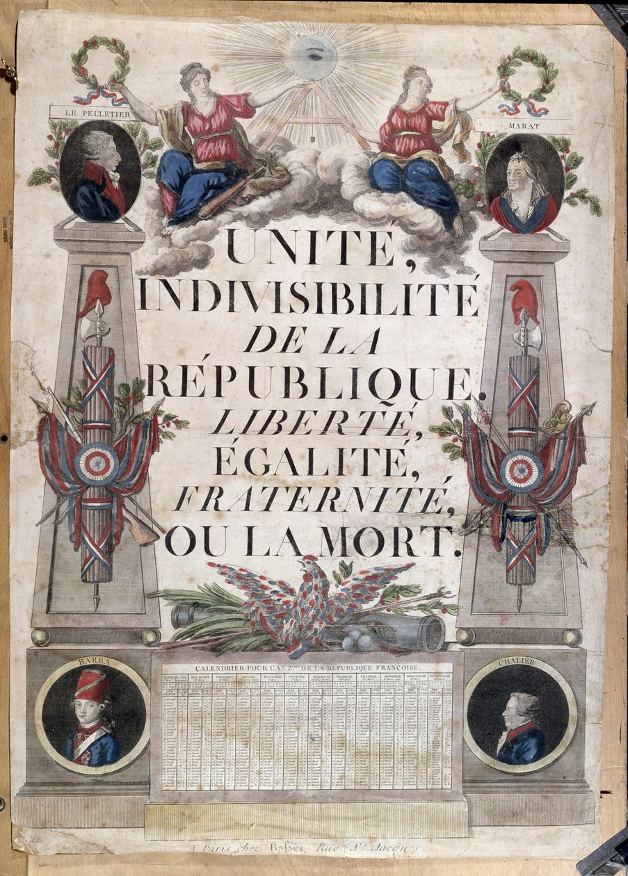Calendário Republicano, 1794 de French School