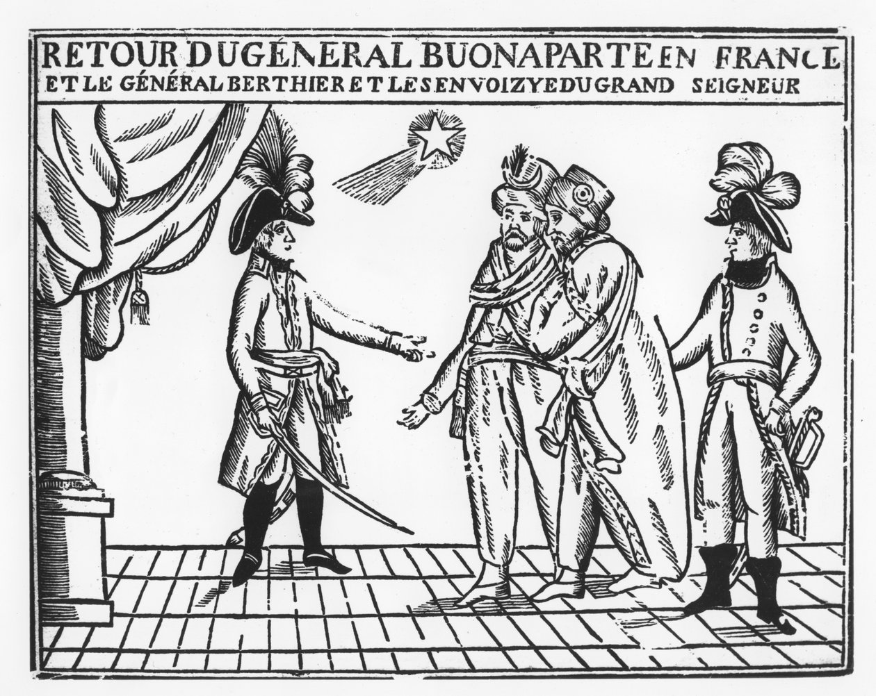 Retorno do General Bonaparte à França (gravura) de French School