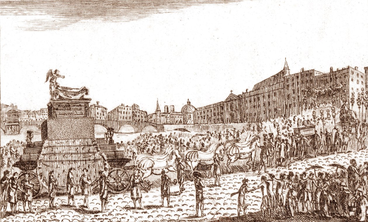 O regresso das cinzas de Voltaire (François Marie Arouet dit Voltaire de French School