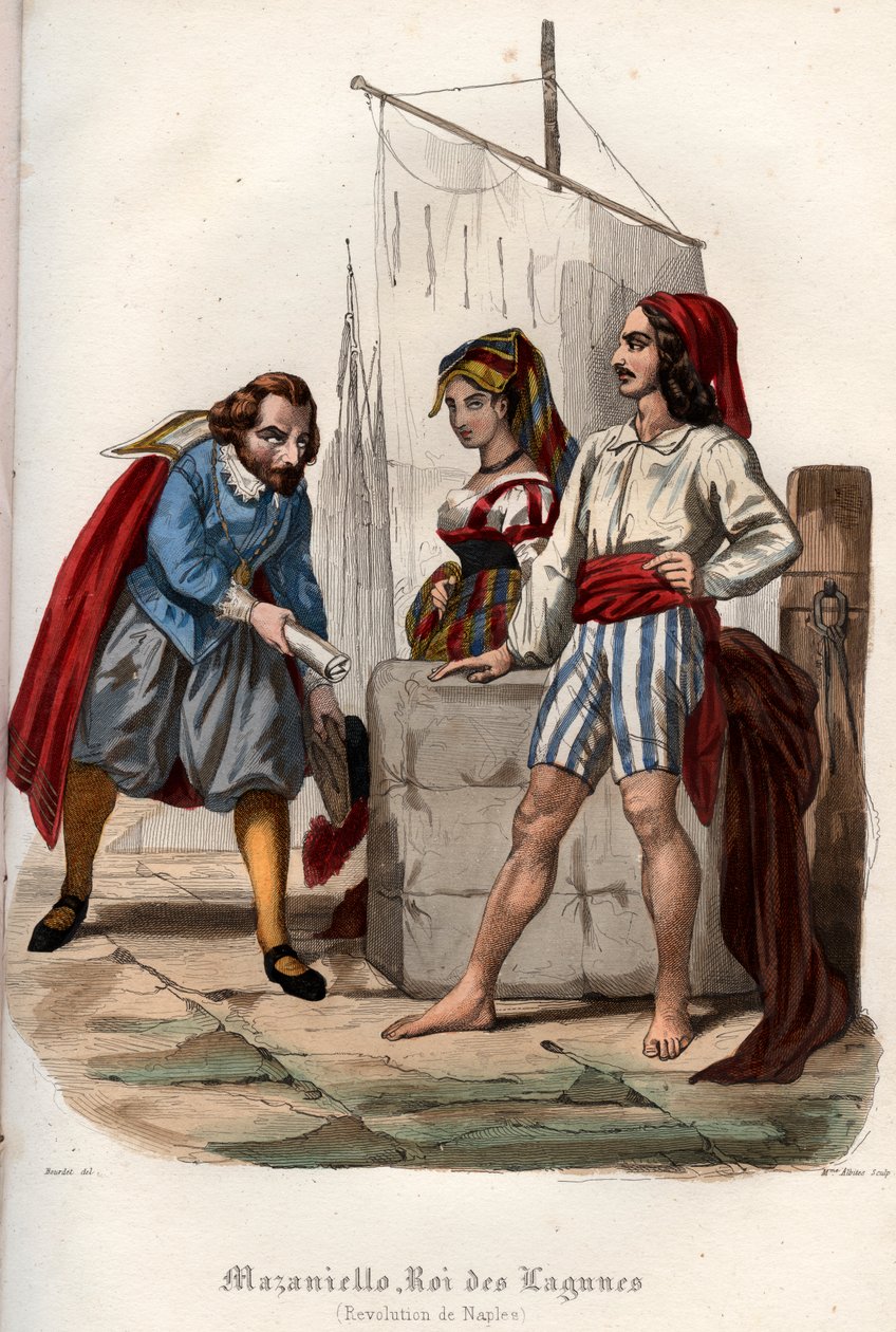Revolta contra o domínio dos Habsburgos espanhóis em Nápoles em 1647 de French School