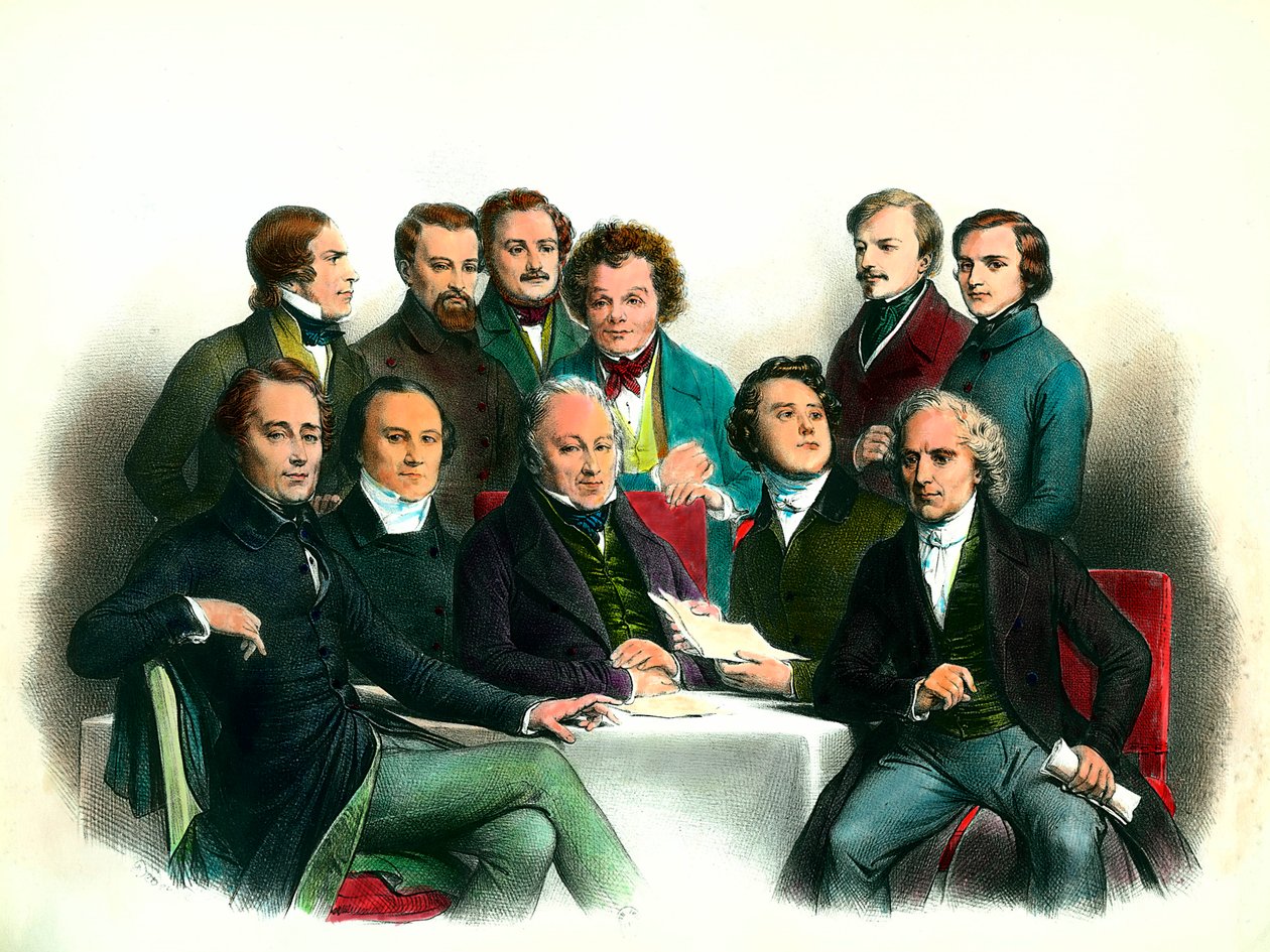Revolução de 1848: membros do governo provisório de 1848 (24/02 a 06/05): entre eles Pierre Marie de Saint-Georges (Saint-Georges), Adolphe Cremieux, François Arago, Armand Marrast, Louis Antoine Garnier-Pages (Garnier Pages), Alphonse de Lamarti de French School