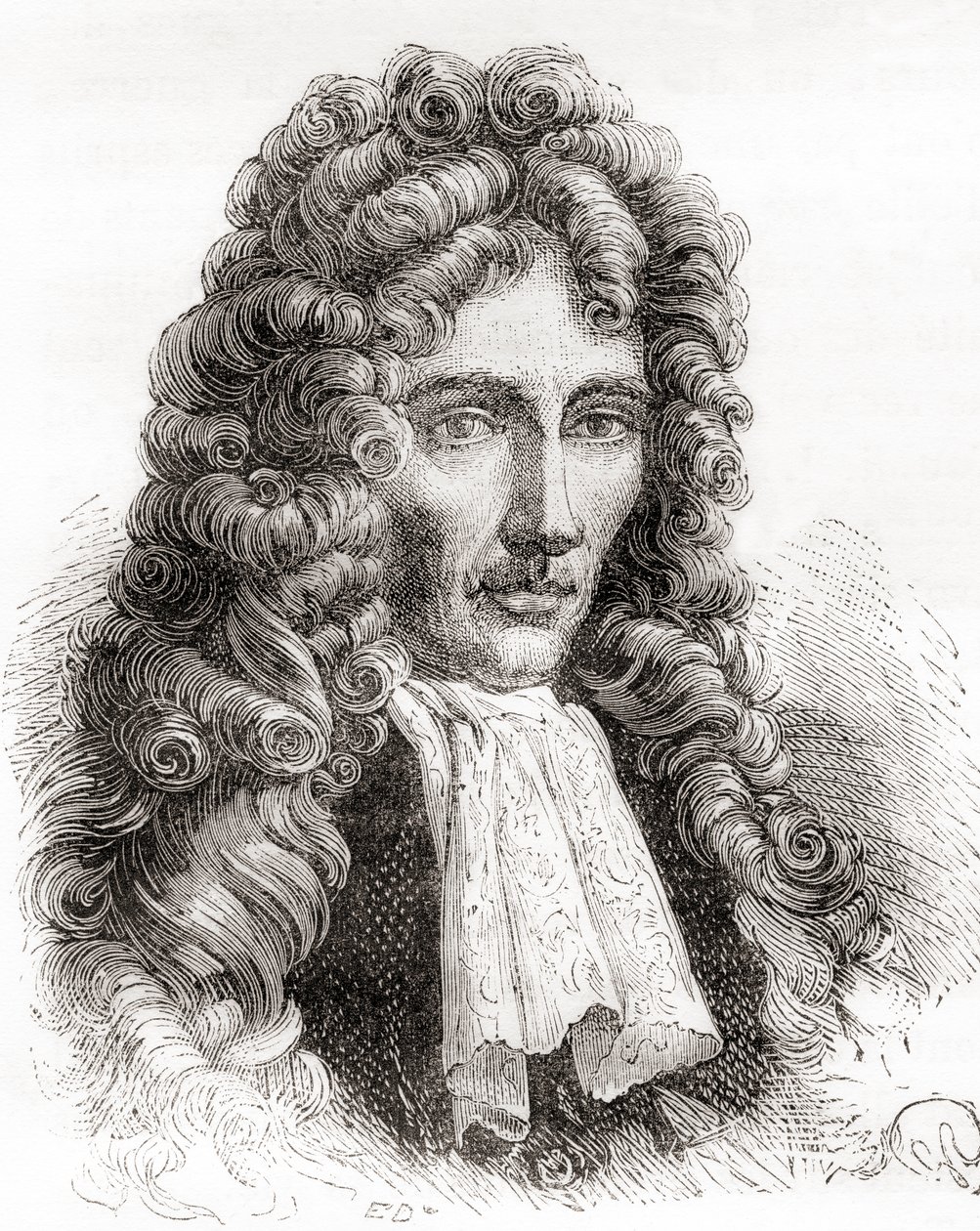 Robert William Boyle, filósofo natural anglo-irlandês, químico, físico e inventor, de Les Merveilles de la Science, pub.1870 de French School