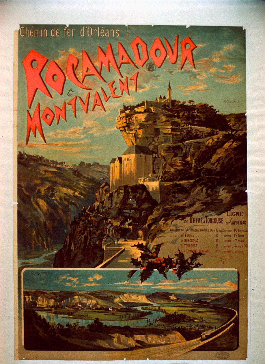 Rocamadour e Montvalent, c.1900 de French School