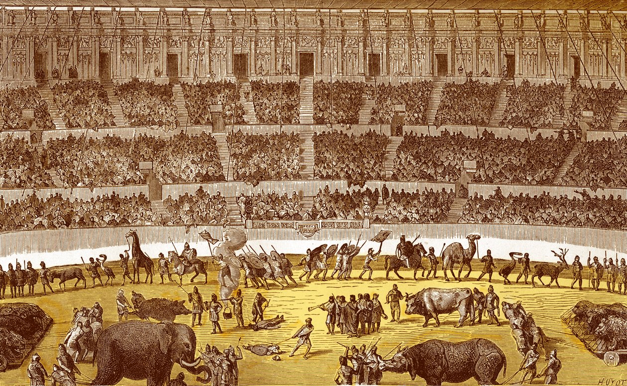 O circo romano na Antiguidade, de "Dictionnaire du Théâtre", Arthur Pougin de French School