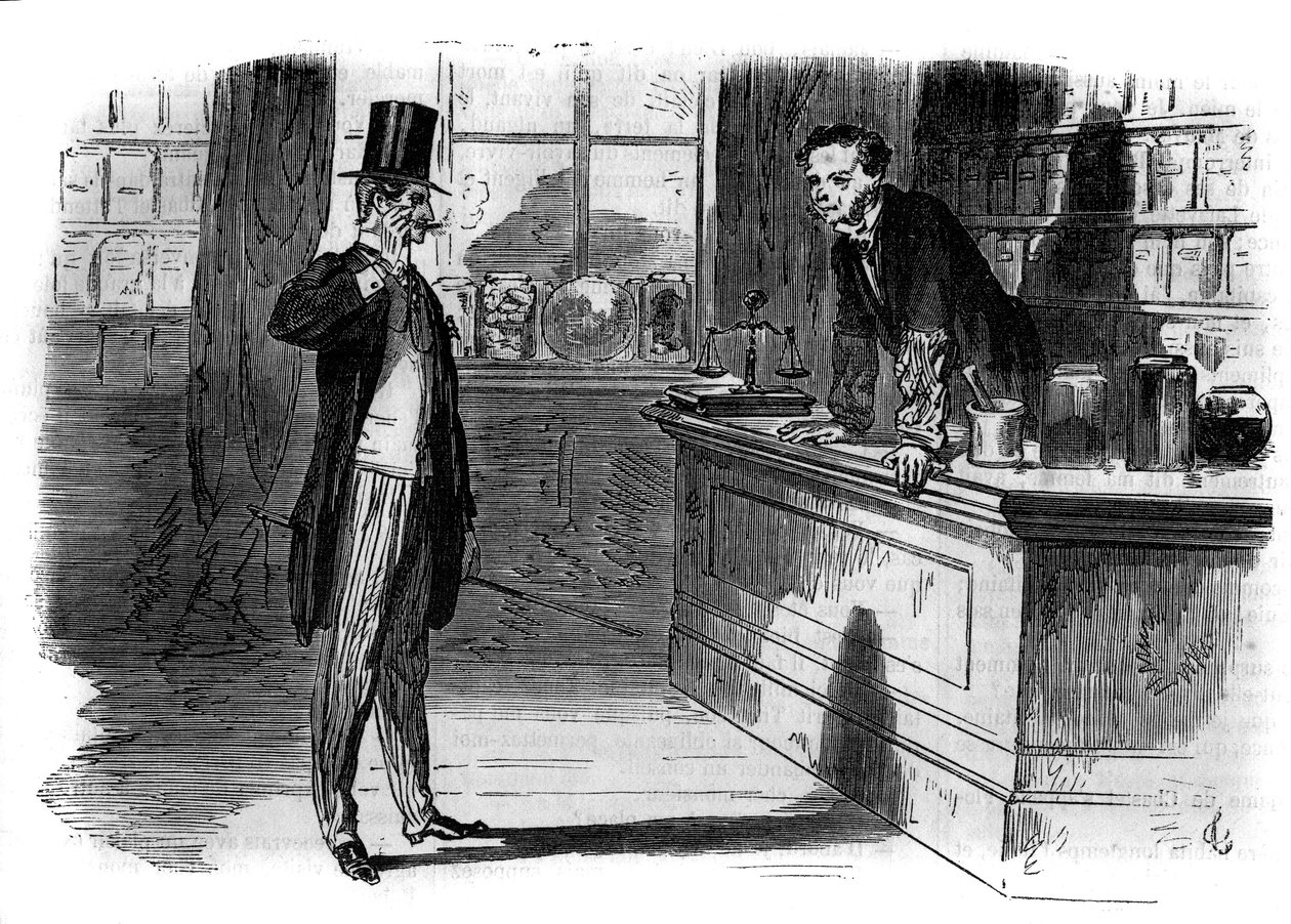 Série romana: "Os Puritanos de Paris" de Paul Bocage (1824-1887). Gravação em "Les bons romances". de French School