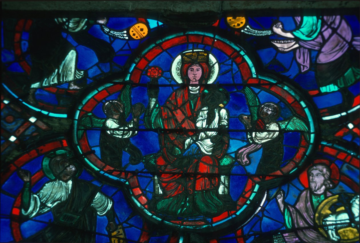 Detalhe da janela rosa de French School