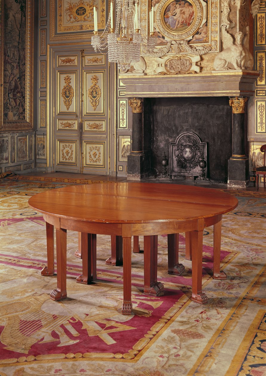 Mesa redonda no estilo do período do Directoire, 1795-99 de French School