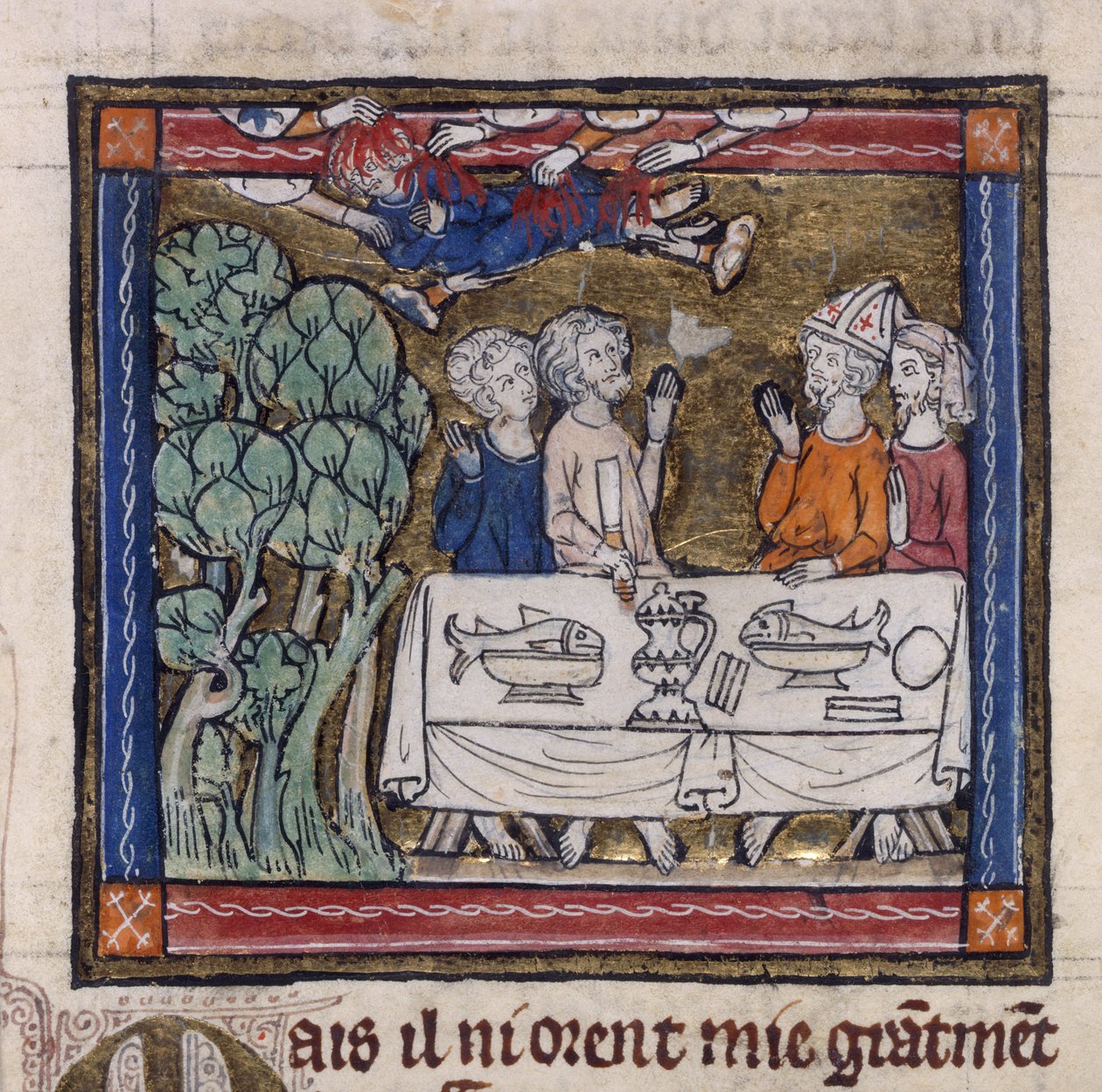 Real 14 E.III fol.76v Sete mãos lançam fogo sobre Moys, do 