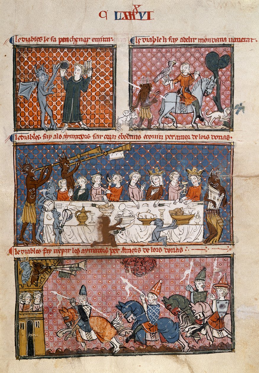 Real 19 C. I fol.204 Tentações diabólicas, de Le Breviari d