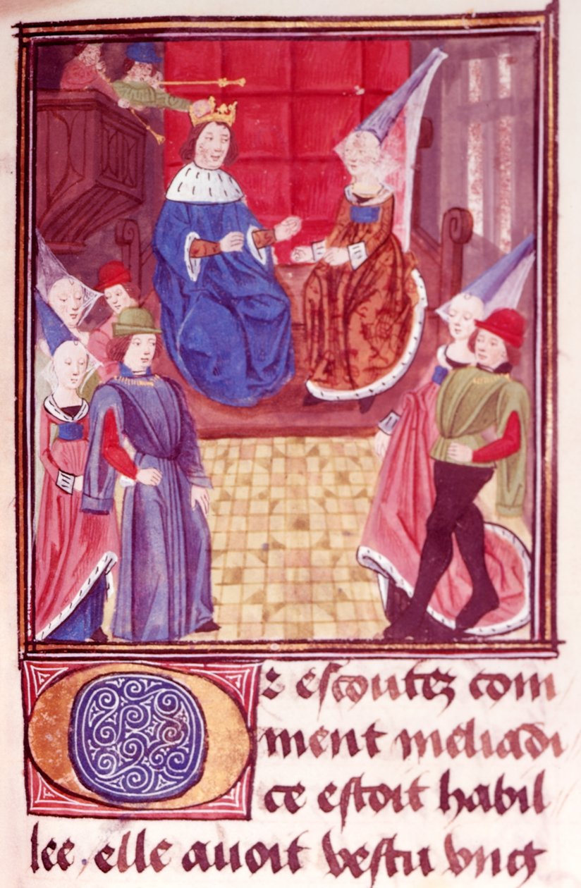 Royal 20 C.II fol.159 Cleriadus and Meliadice, de 