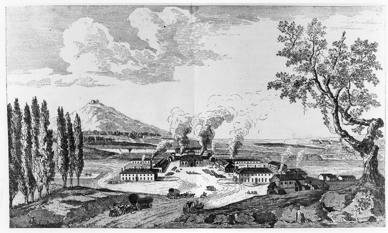 Fundição Real em Le Creusot em 1787 de French School
