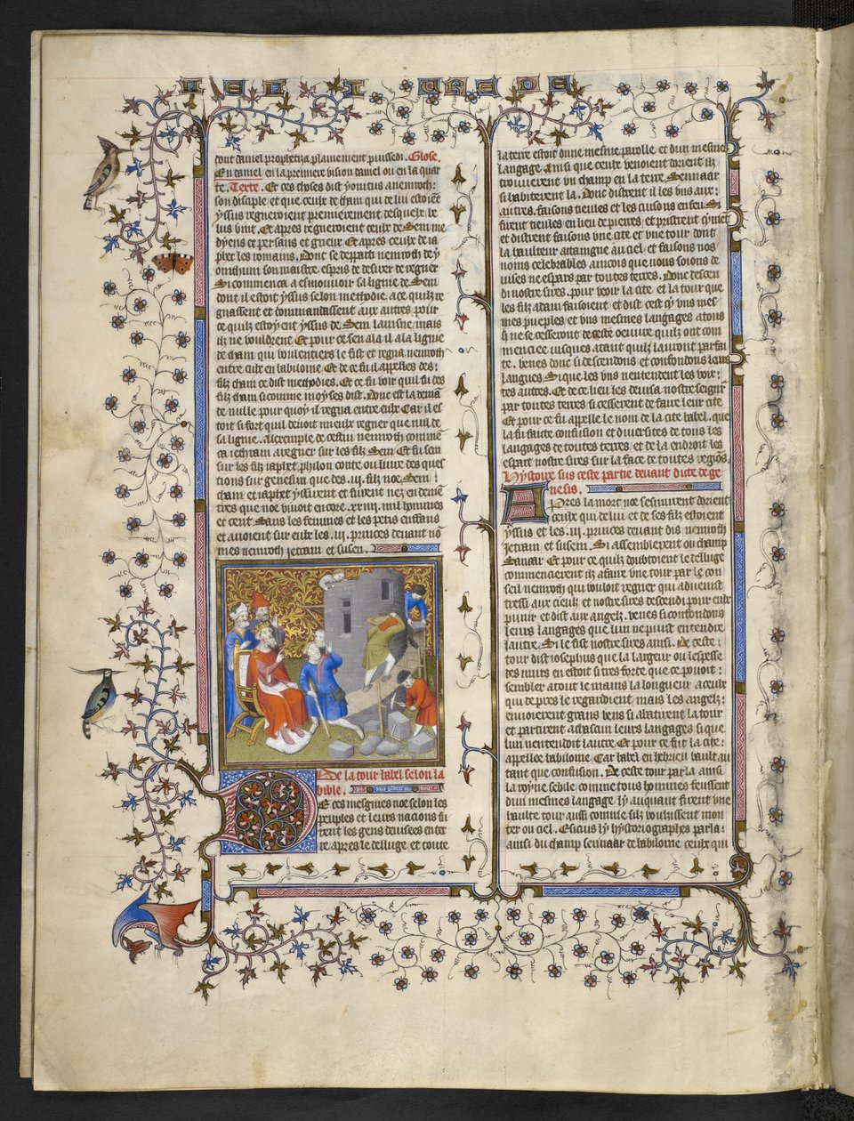 Royal MS 15 D III f.15v Cena do Antigo Testamento, 