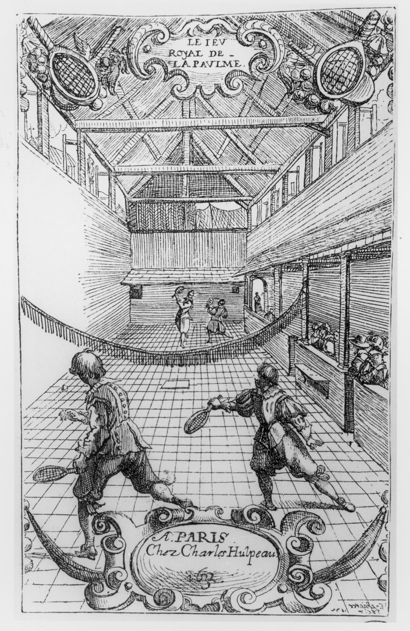 Royal Tennis, frontispício do Royal Palm Game, 1632 de French School