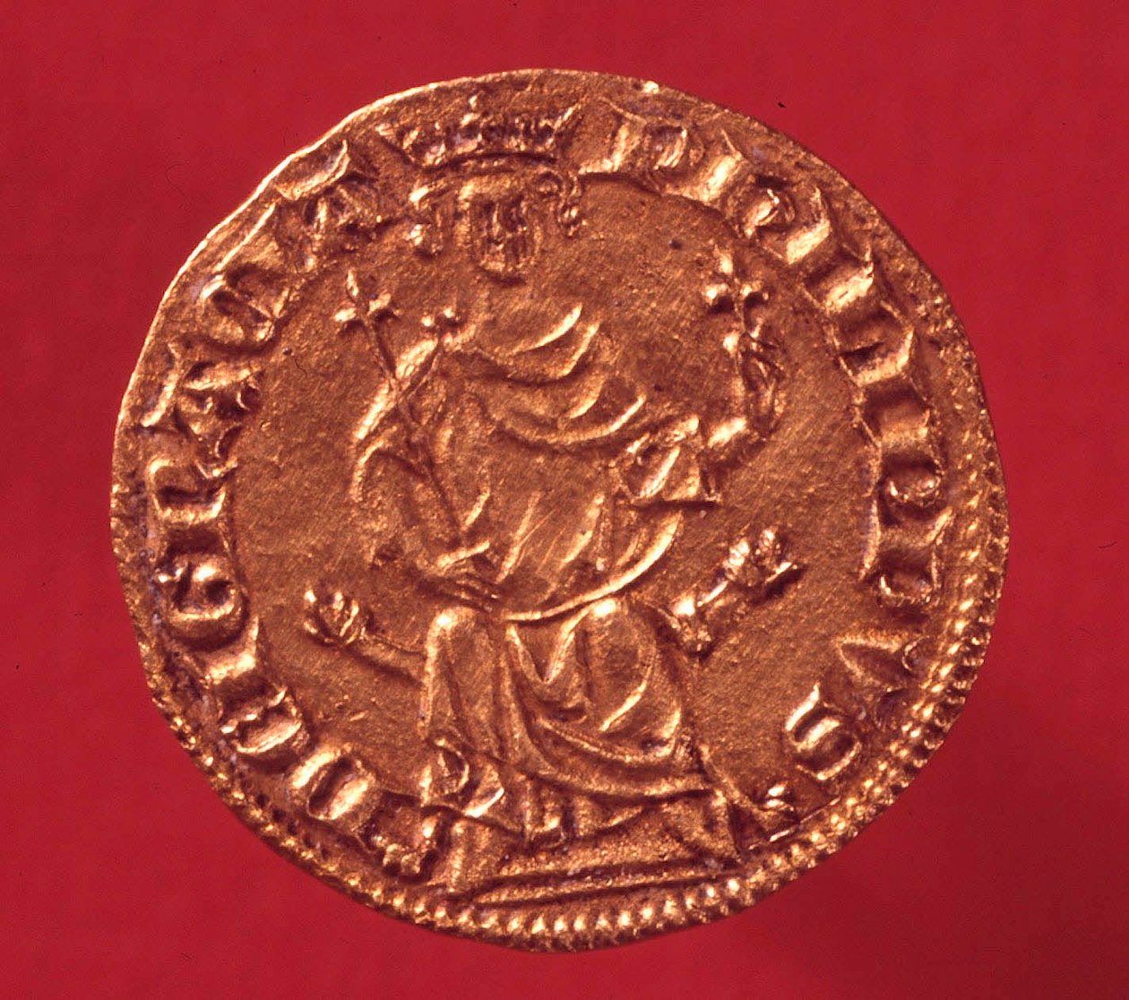 Real ecu de ouro por Philip IV le Bel (1268-1314). 1290. Paris, Musee de la Monnaie de French School