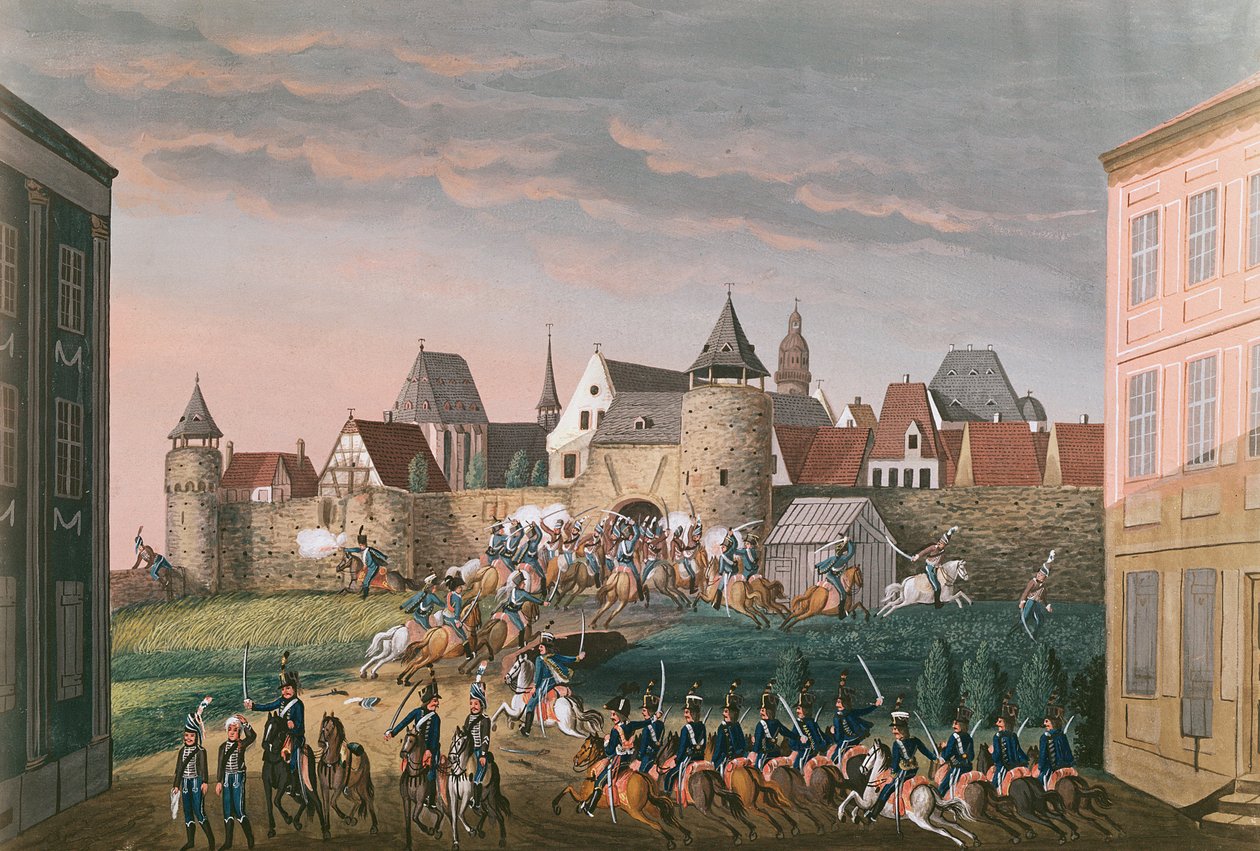 Corrida das tropas imperiais em Hoscht, 28 de agosto de 1800 de French School
