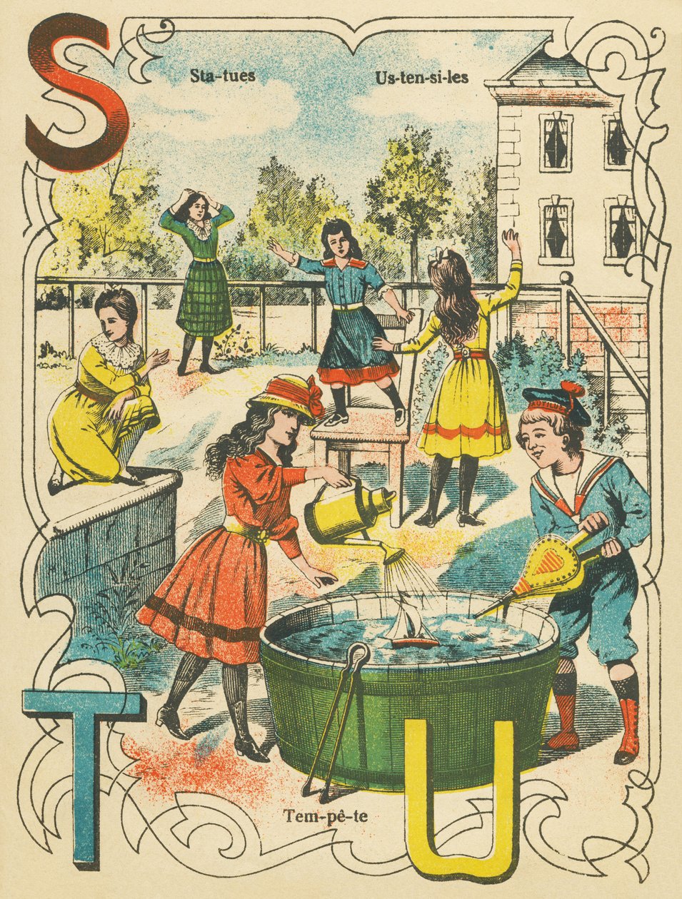 STU: estátuas, tempestades, utensílios de French School