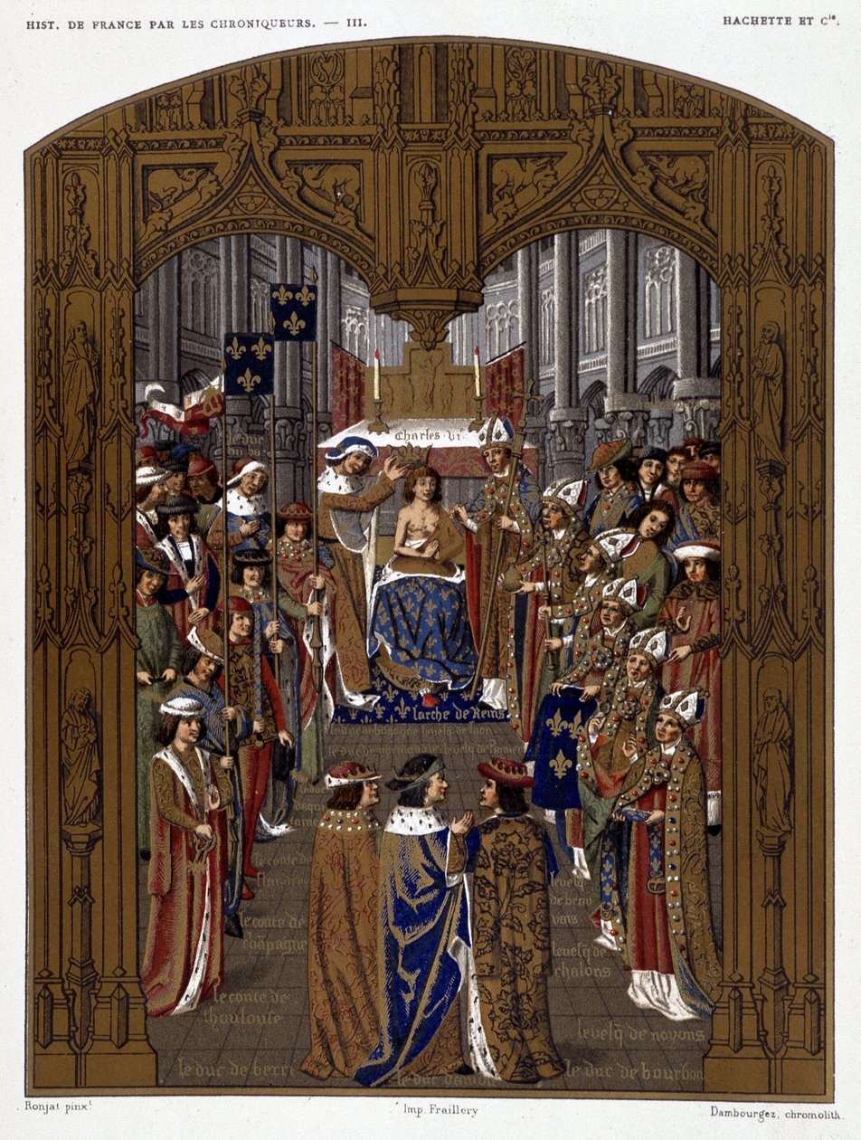 A coroação de Carlos VI (1380) - in "Les Chroniqueurs de l