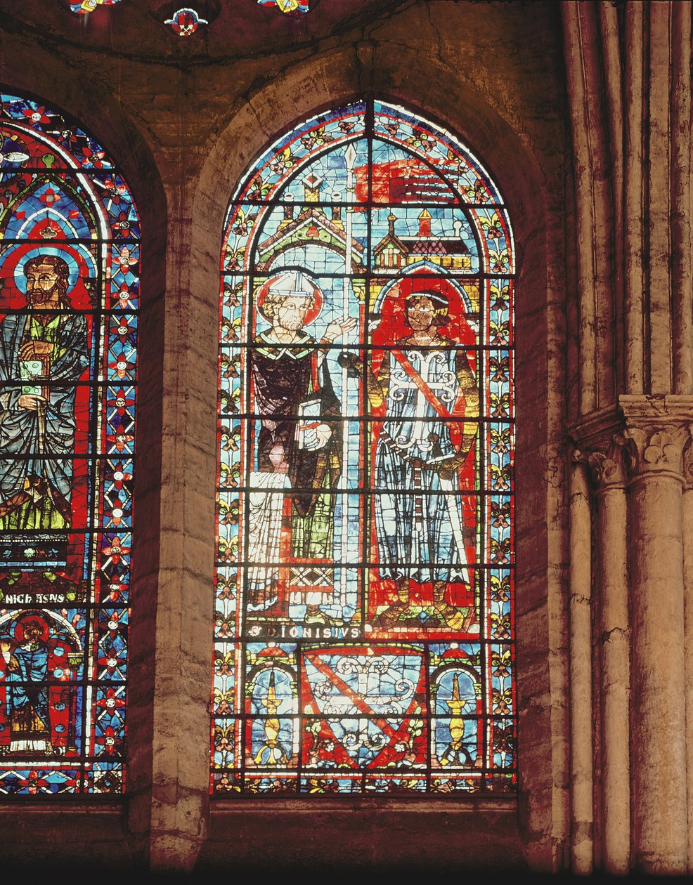 Saint Denis dá a oriflamme a Clement, Marechal de Metz de French School