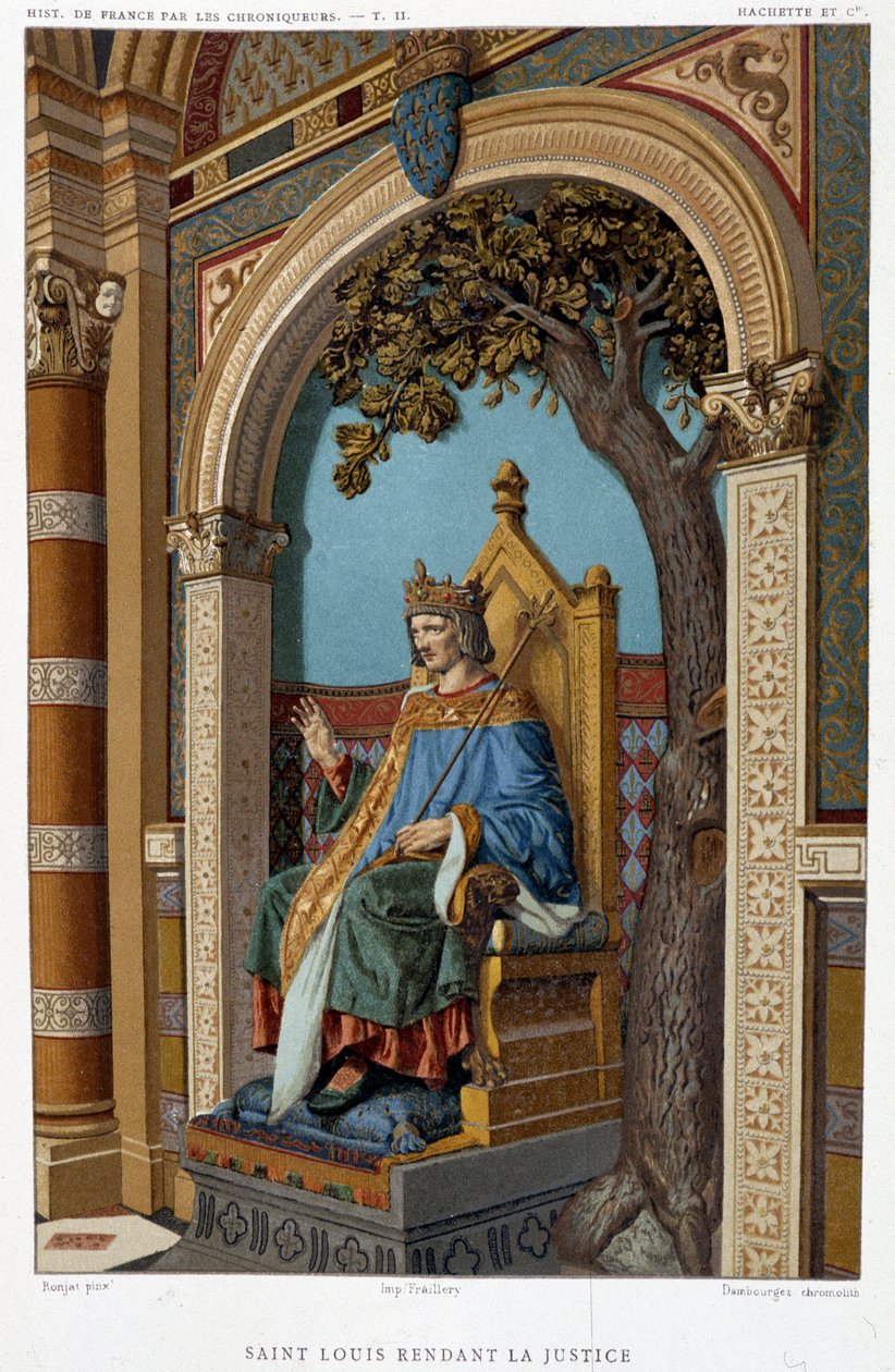 Saint Louis fazendo justiça - em "Les Chroniqueurs de l