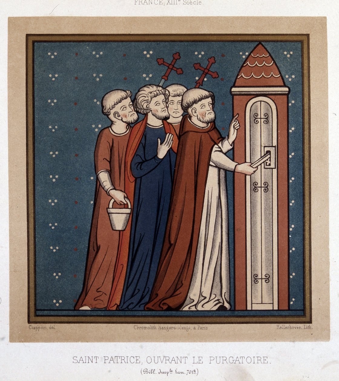 São Patrício (ou Patrick), abertura do purgatório - Patrick da Irlanda - São Patrício - Apóstolo da Irlanda - de French School