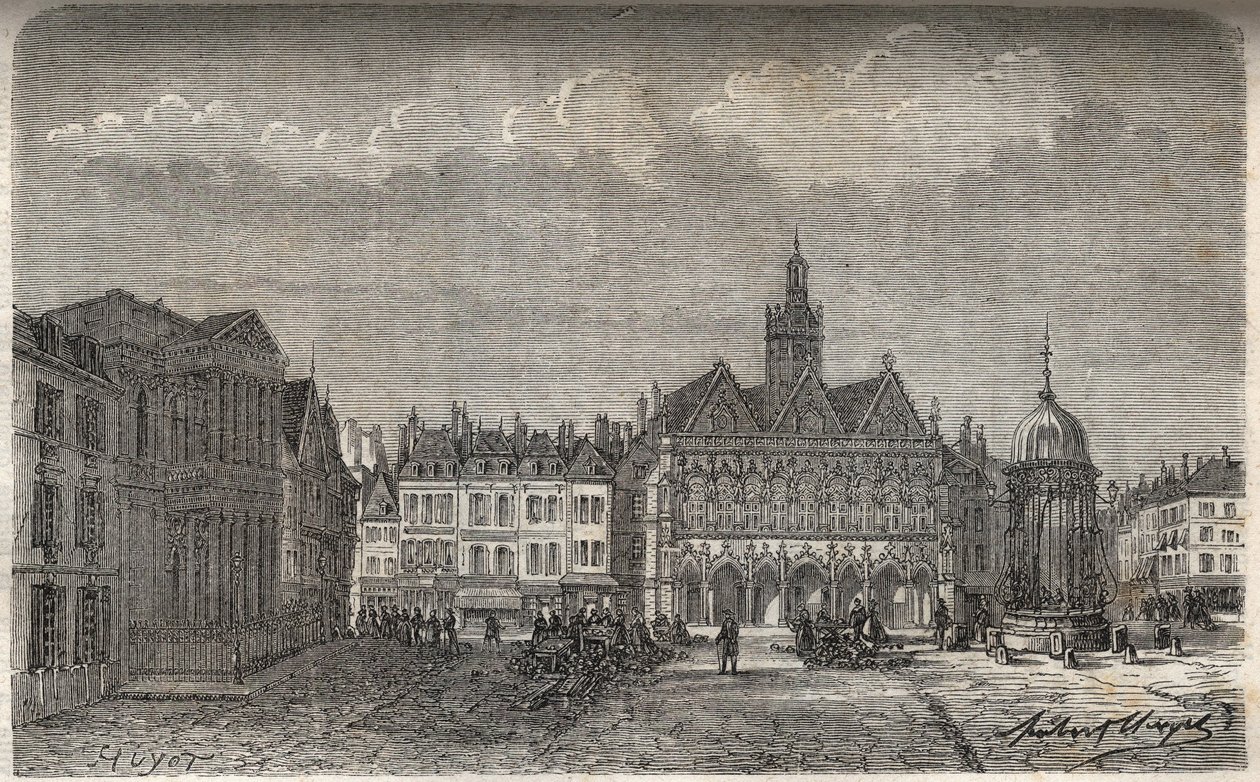 Departamento de Saint Quentin (Saint-Quentin) de Aisne - gravura na “Histoire de France” de Victor Duruy (1811-1894) - 1882 de French School