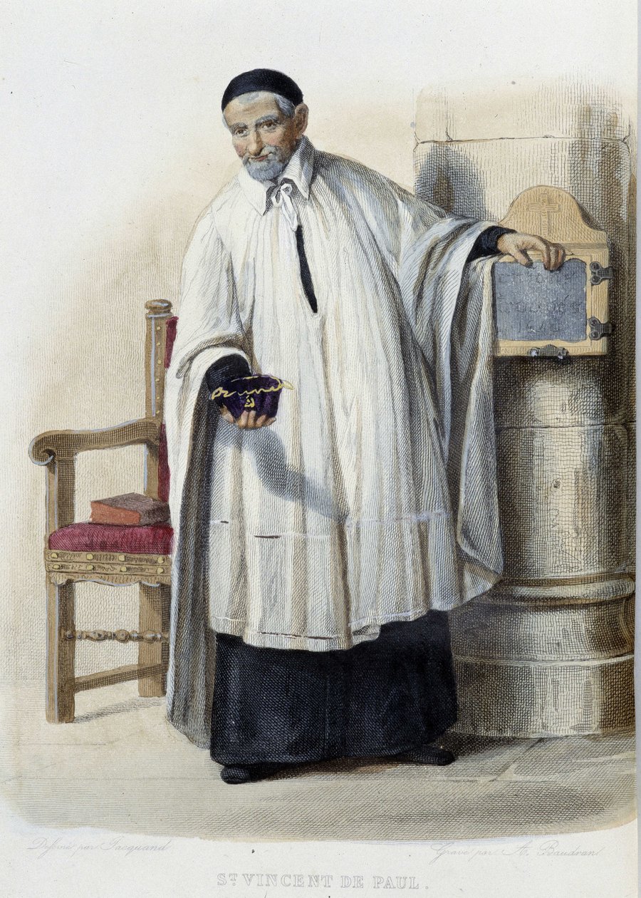 São Vicente de Paulo - em "Le Plutarque francais", ed. Mennechet de French School