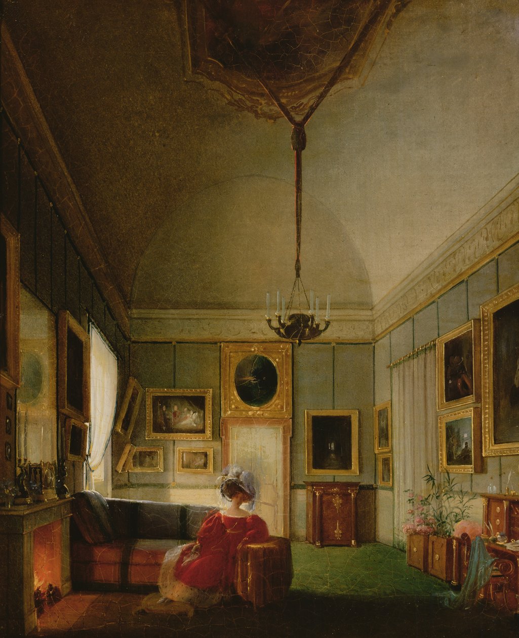 Salão de Hortênsia de Beauharnais (1783-1837) em Arenenberg de French School