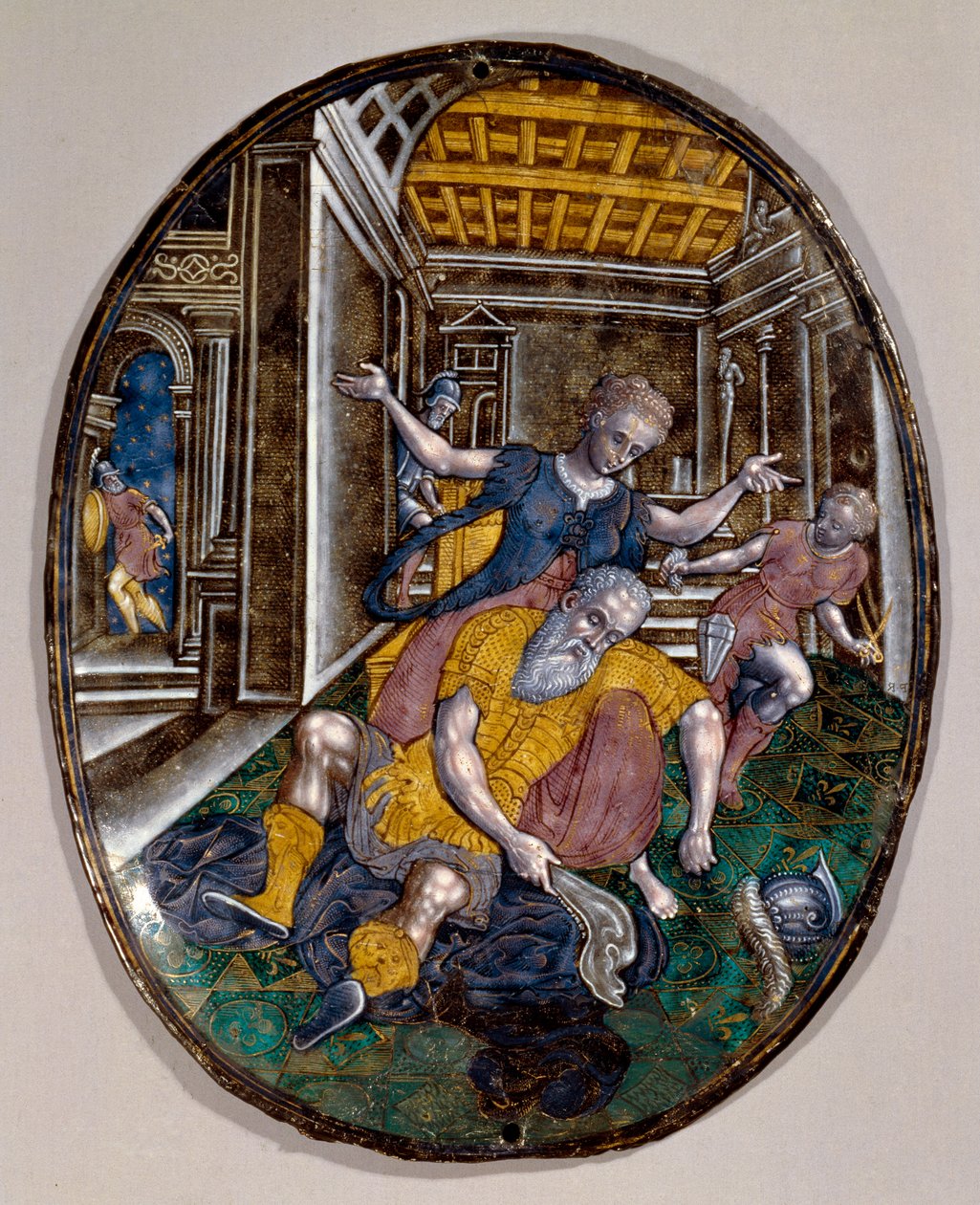 Sansão e Dalila Sansão perde força depois de Dalila cortar seu cabelo. Livreto de Limoges. 1575 aproximadamente. Londres Victoria e Albert Museum de French School